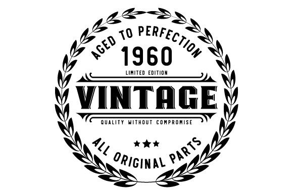 Download Vintage 1960 Aged to Perfection SVG EPS - Premium Resources
