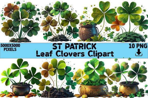 Download St Patrick's Day Leaf Clovers Clipart - Premium Resources