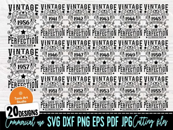 Download Vintage Birthday 1941-1960 Bundle - 1960 Collection
